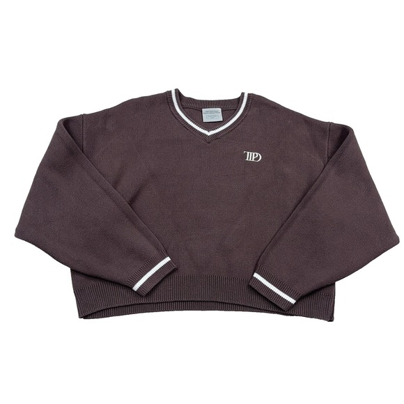 Taylor Swift Sweaters - Taylor Swift Tortured Poets Department‎ Sweater Women Large Brown V Neck Knit